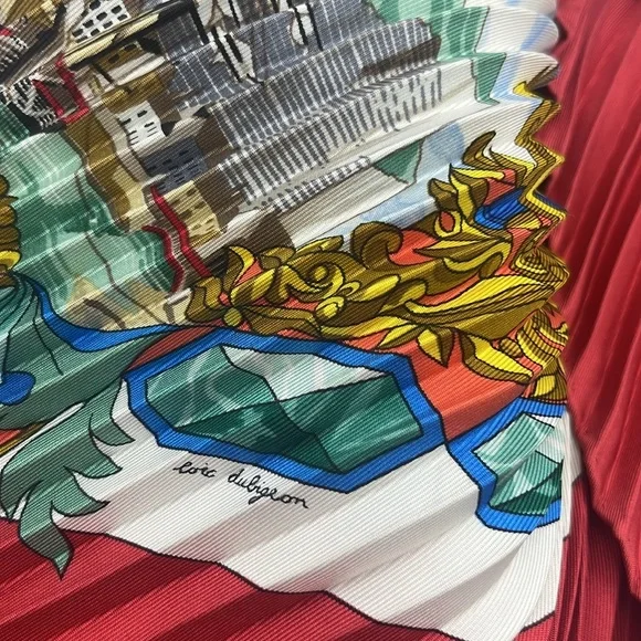 Hermes Loic Dubigeon Plisse Scarf and Box - Picture 5 of 14